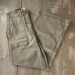 Everlane Olive Green Cargo Wide-Leg Utility Pants – Size 2